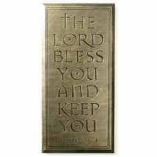 The Lord Bless You and Keep You Metallic Resin Plaque 