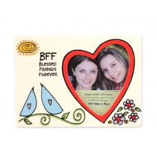 BFF BLESSED FRIENDS FOREVER colorful ceramic frame 