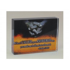  RECTANGULAR CRYSTAL BLOCK, WHEN I CALLED, PS 138:3